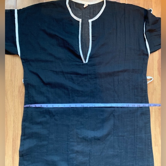 Vintage Black Semi Sheer ‘Dorsay’ Maxi Dress Size L/XL - Picture 12 of 12